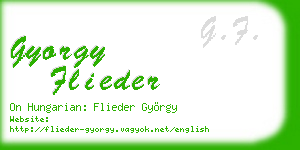 gyorgy flieder business card